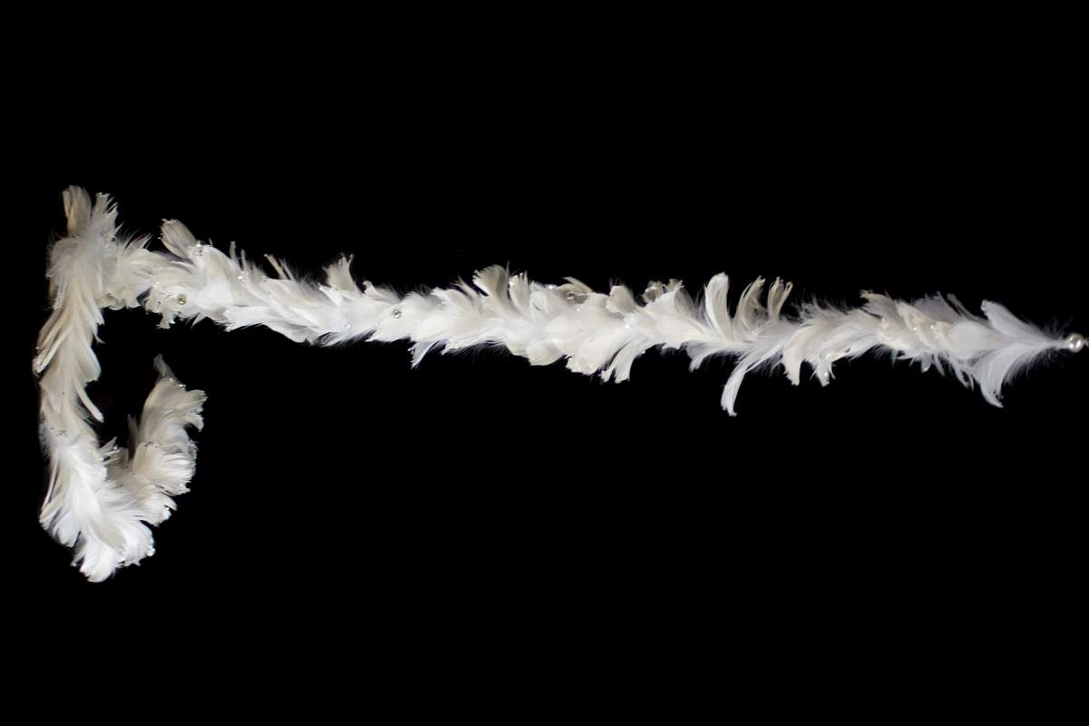 Guirlande de plume blanche 1,5m