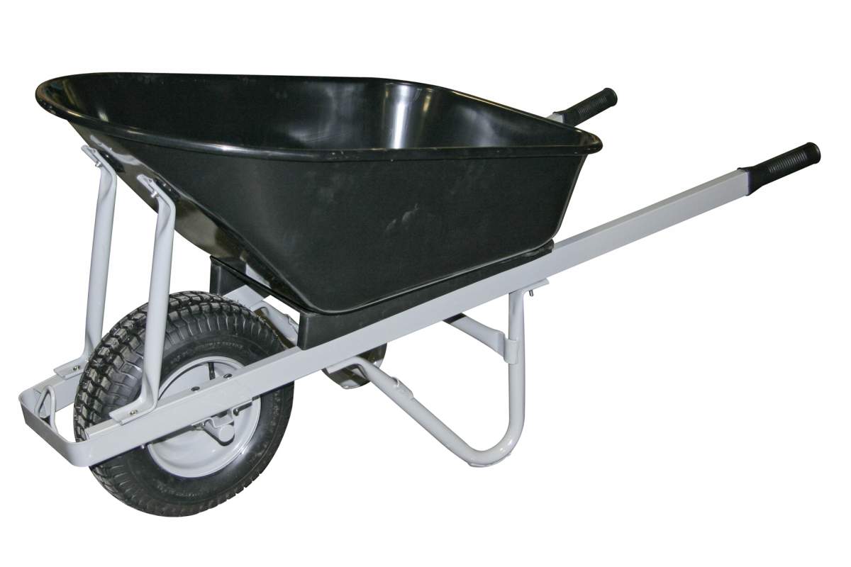 Metal wheelbarrow 6 cu.ft. foam wheels - Derco Horticulture